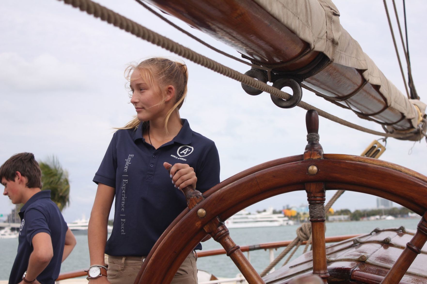 Grayson Capener at the helm